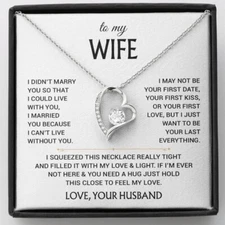 To My Wife Necklace, Christmas Gifts For Women, Anniversary Gift For Wife