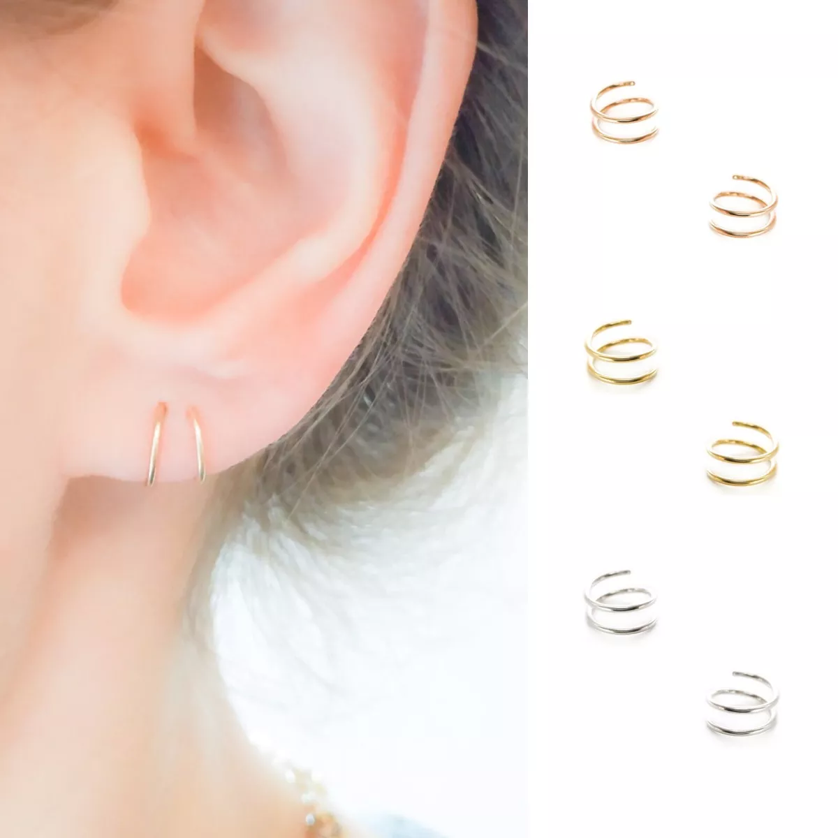 Spiral Double Twist Hoops