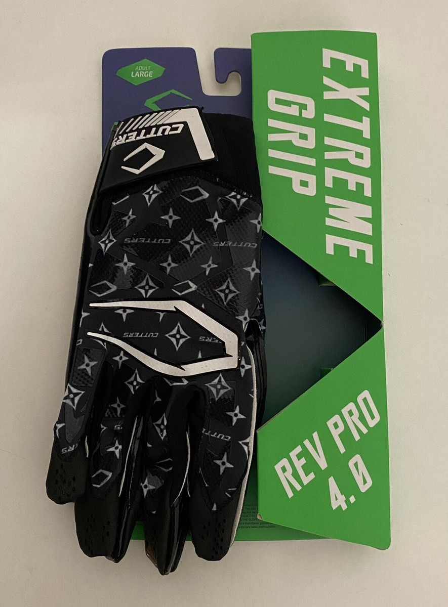 Cutters Rev Pro 4.0 Adult Mens Sz Large Lux Black Receiver