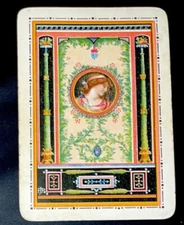 EW115 Swap Playing Cards 1 OLD WIDE ENG LADY IN FRAME