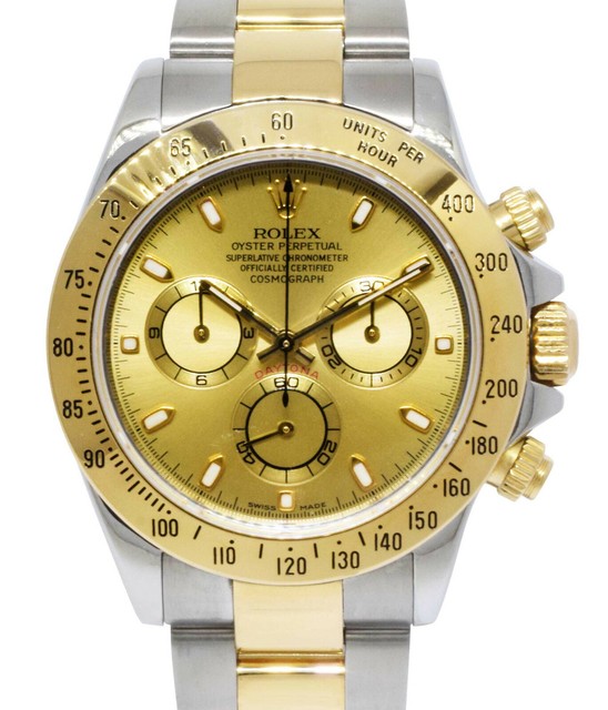Rolex Daytona Champagne Men's Stainless Steel/Yellow Gold Bracelet Watch -  116523 for sale online | eBay