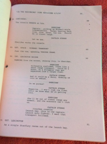 ORIGINAL DREHBUCH DREHPLAN BABYLON 5 FILME AM ANFANG BOXLEITNER - Bild 9 von 19