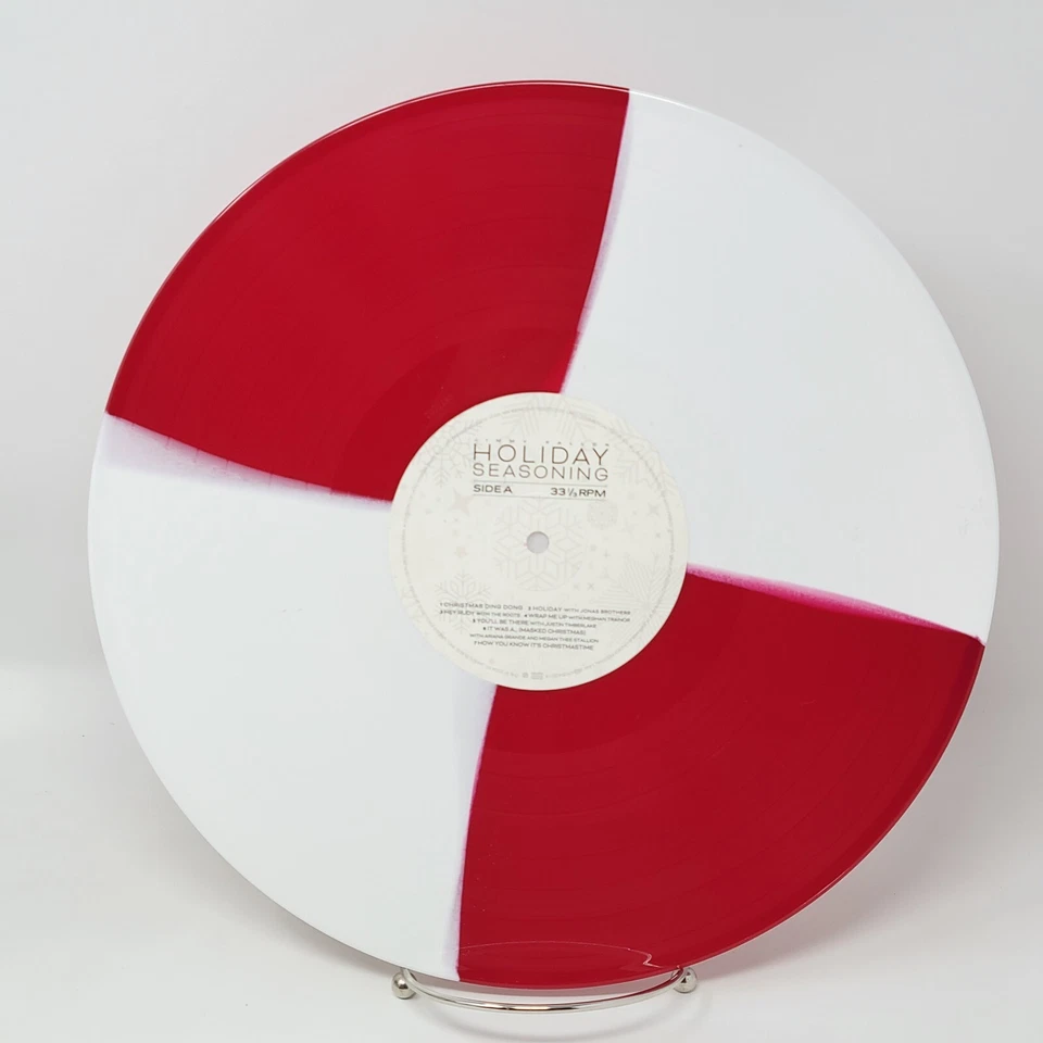 Jimmy Fallon Holiday Seasoning SIGNED Vinyl LP Record Autographed Swirl New - Image 3 of 4