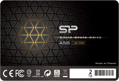 Silicon Power 2TB SSD 3D NAND A58 SLC Cache Performance Boost SATA III 2.5'' 7Mm 