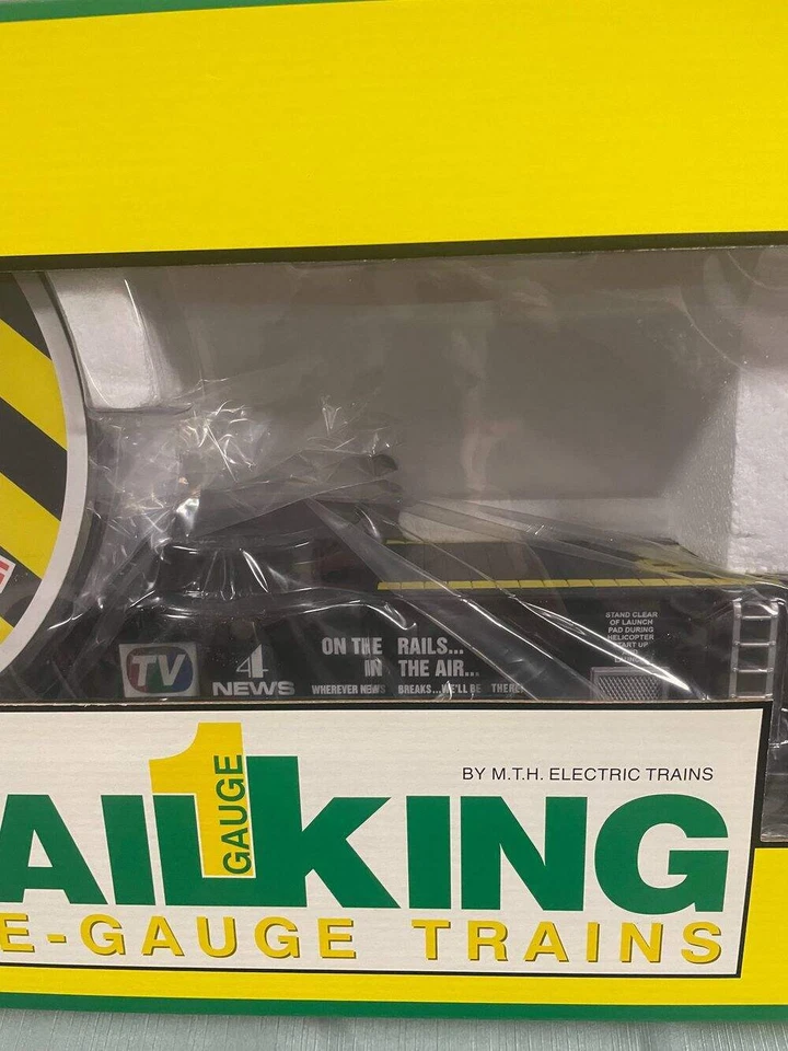 M.T.H. RAILKING G GAUGE OPERATING CHANNEL 4 NEWS HELICOPTER & CAR NEW IN SHIPPER - Image 2 of 4