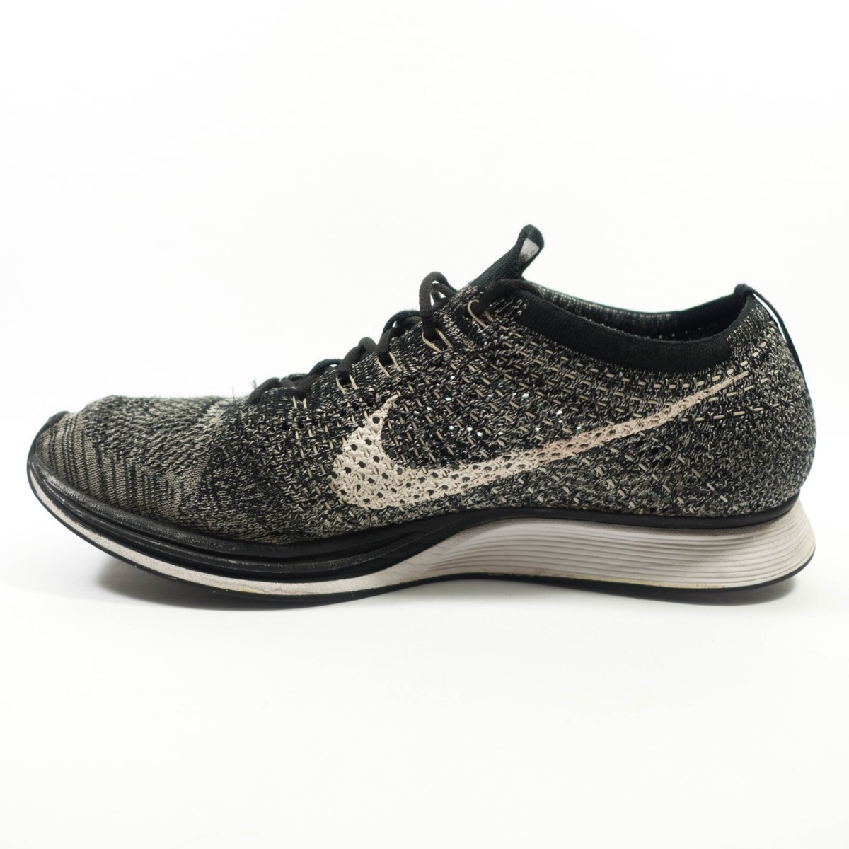 Nike Flyknit Racer Running Shoes Men's Size 10 Oreo Black