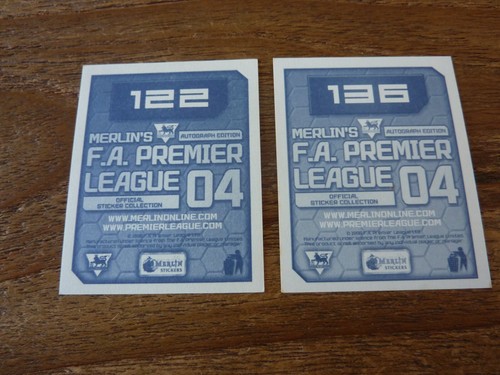Merlin Premier League 04 Football Stickers no's 1-200 - VGC Pick Stickers! 2004 - 第 20/24 張圖片