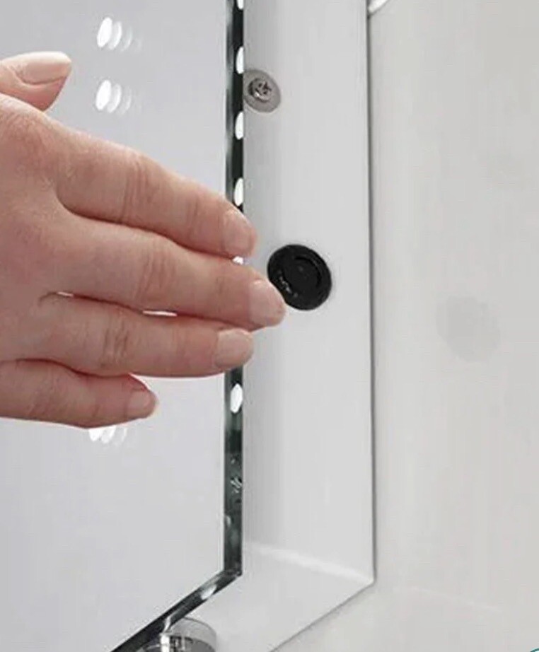 Pebble Grey 450x600mm Belice LED Bathroom Mirror Demister Pad