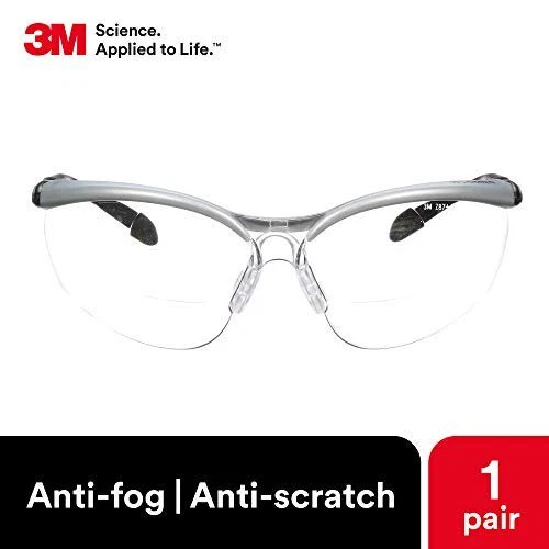 Gafas de seguridad 3M BiFocal Lectores transparentes antiniebla gafas protectoras UV ANSI Z87+ Foto 4 de 4