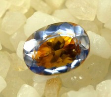 Pitambari Sapphire Bi-Color Oval Cut 11-12 Ct Natural EGL Certified Gemstone