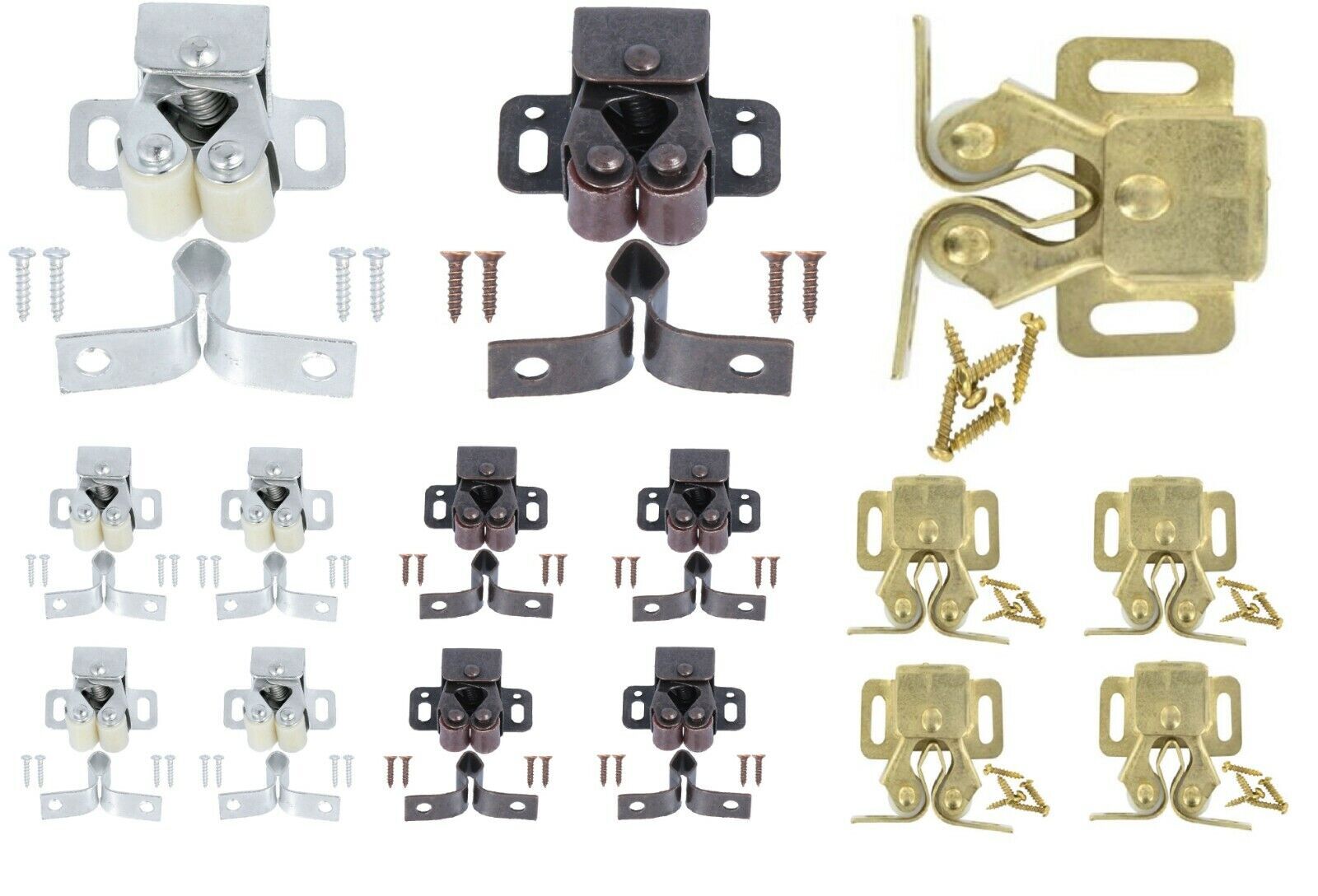 Double Roller Catch Bronze/Zinc/Brass Plated Cupboard Door