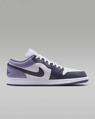 Nike Air Jordan 1 Low Purple White 553558-145 Men's Size | eBay