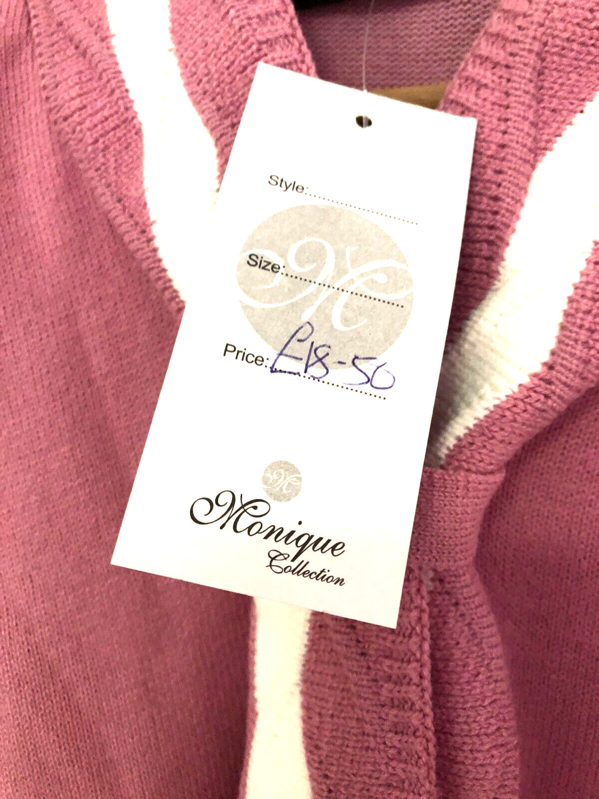 Womens Jumper S/M Pink Roll Neck with Mock Scarf Detail by Monique New+Tags image 5