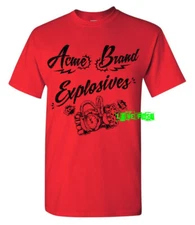 ACME EXPLOSIVES T SHIRT vintage retro style saturday morning cartoons parody
