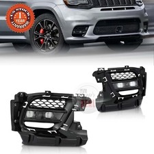 Left Right Led Fog Light Lamp W Cover Bezel For Jeep Grand Cherokee 2017-2022 Left Right Led Fog Light Lamp W Cover Bezel For Jeep Grand Cherokee 2017-2022