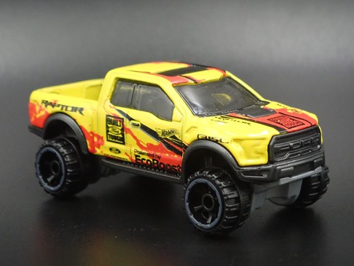 2017 - 2020 Ford F150 Raptor Pick-Up Camion Giallo 1:64 Scala Modellino Auto - Foto 3 di 8