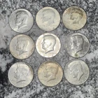 1960s Kennedy Half Dollars Silver Coins 40% Lot of 9 Coins