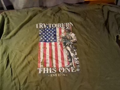 UAW LOCAL 578 UNION T SHIRT BROTHERHOOD OSHKOSH DEFENSE. 2X TRY TO BURN THIS ONE