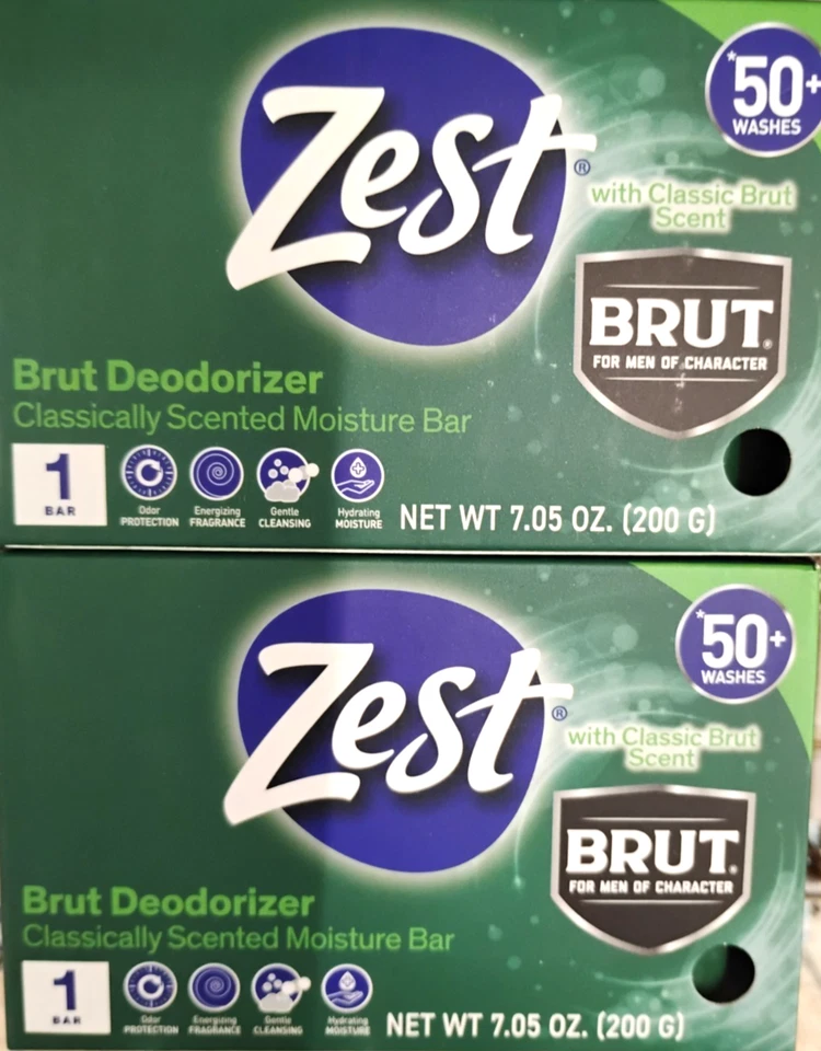 3 Bars of  ZEST BRUT Body Bar Soap, 7.05 oz each - Image 2 of 2