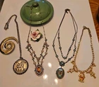 Fabulous Lot of Vintage Estate Costume Jewelry Necklaces & Brooch