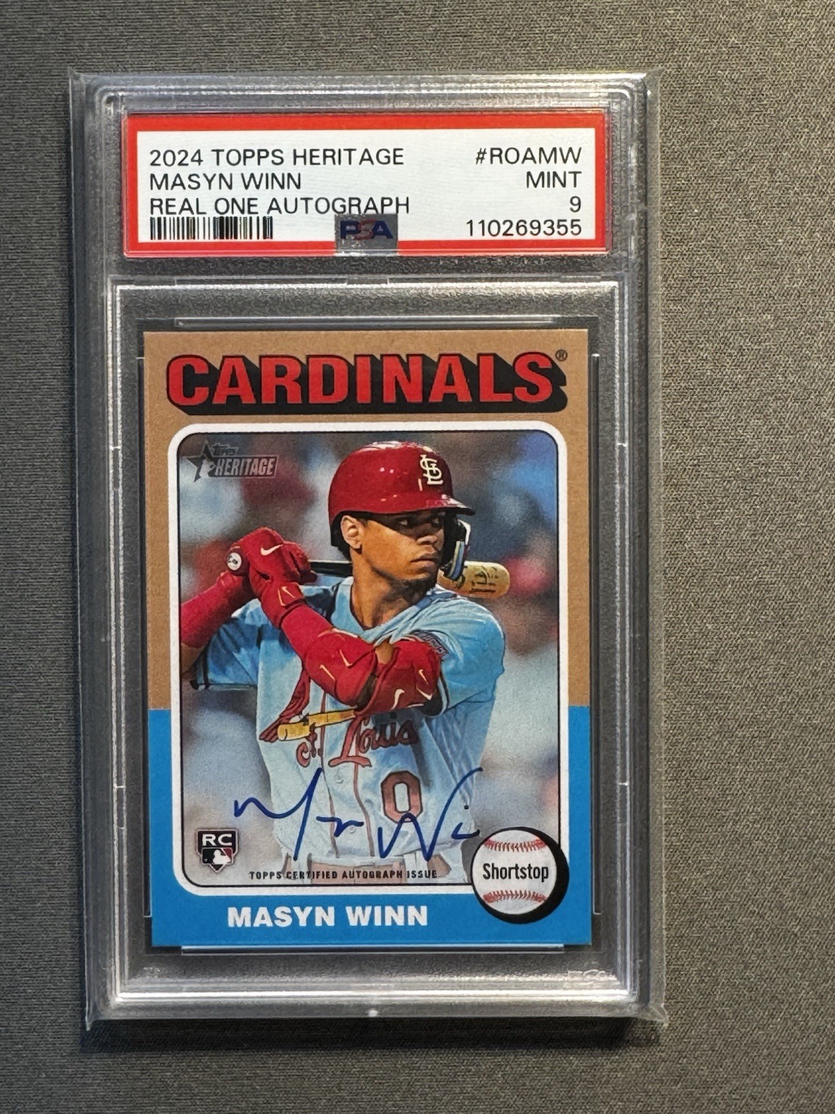 2024 Topps Heritage - Real One Autographs Masyn Winn #ROA-MW (AU, RC)