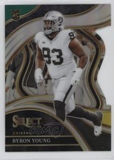 2023 Panini Select Club Level Green & Yellow Prizm Die-Cut Byron Young #290 b3d