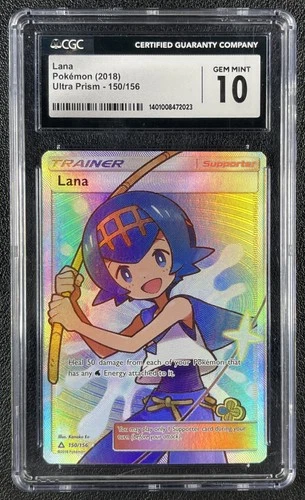 LANA CGC 10 2018 POKEMON SUN & MOON ULTRA PRISM #150/156 GEM 023