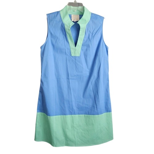 Sail To Sable Color Block Shift Dress in Marine Blue and Cabbage XL - 第 1/7 張圖片