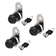 3 Pack RV Storage Lock 5/8" Cabinet Locks with Keys Cam Lock Keyed Alike RV L