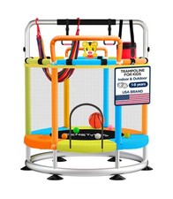 Trampoline for Kids with Safety Enclosure Indoor and Outdoor Toddler Trampoli...