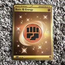 Pokémon Basic Fighting Energy Secret Rare Foil 258/198 SV01 Scarlet & Violet