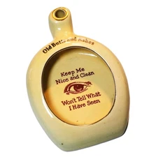 Vintage 1950's Old Butts and Ashes Novelty Ceramic Bedpan Ashtray