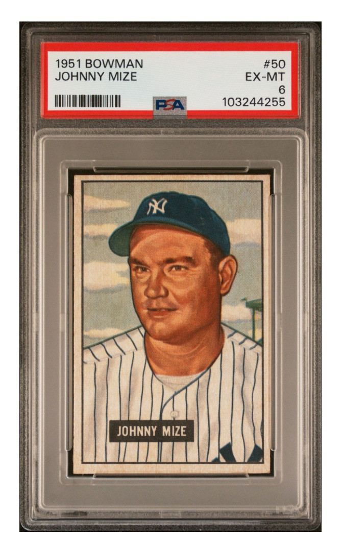 1951 Bowman - #50 Johnny Mize - PSA 6 EX-MT