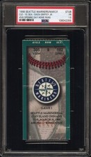 1998 KEN GRIFFEY JR. OPENING DAY HR #5/8 PSA TICKET BASEBALL MARINERS INDIANS