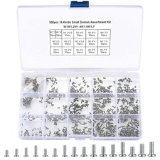 800Pcs Tiny Screws for Electronics, Micro Small Pan Head Machine Screws...