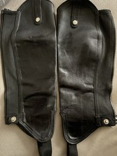 Leder Reit Chaps Damen Größe S Schwarz Horze Neuwertig