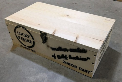 #ad #ad WW2 US Army Lucky Strike Wooden Crate Replica $90.00