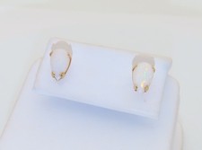 14k Opal Earrings Pear Opals Studs Gold Natur...