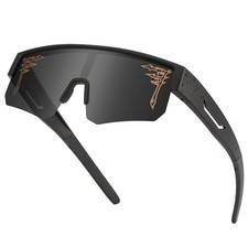 Polarized Fit Over Glasses Sunglasses for Men Women Wrap Around Sports Goggle...