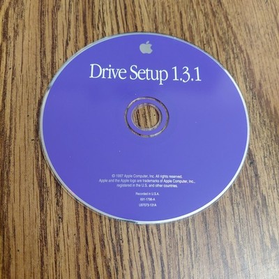 Apple Mac Drive Setup 1.3.1 CD 691-1796-A 1997 Disc Only