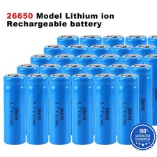 1 20X 26650 Rechargeable 6000mah 3.7V Li-ion Battery /Charger For Flashlight Lot