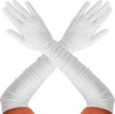 REDSTAR Opera Gloves for Women - Long Satin Elbow Length Gloves - 1920 Style For