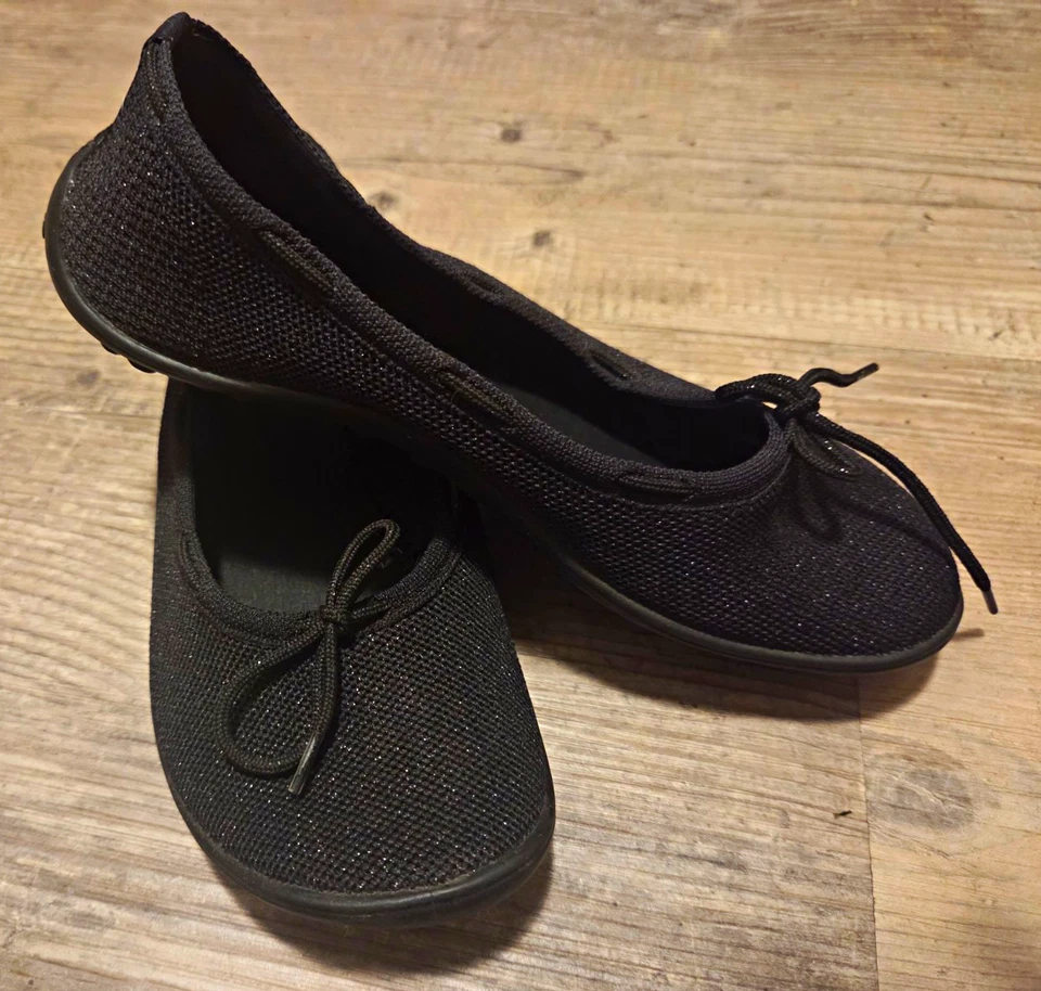 Leguano Damen Ballerinas Slip-On Stoff mit Schleife Schwarz EU 36 rund - Bild 1 von 3