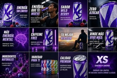 XS Wild Berry Energy Drink Caffeine-Free Zero Sugar Unisex Endurance