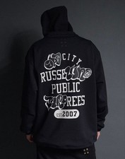 Brand New RUSSELUNO Stretch Material Coach Jacket Size 4 Black