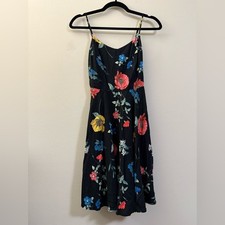 Old Navy Floral Cami A-Line Dress in Black Multicolor - S
