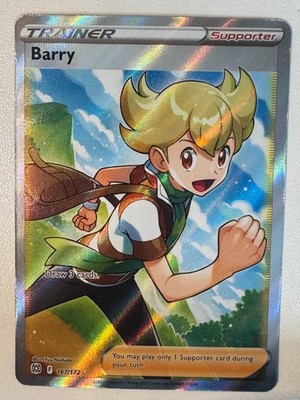 Barry 167/172 Pokemon Brilliant Stars Sword Shield Full Art Rare Card NM