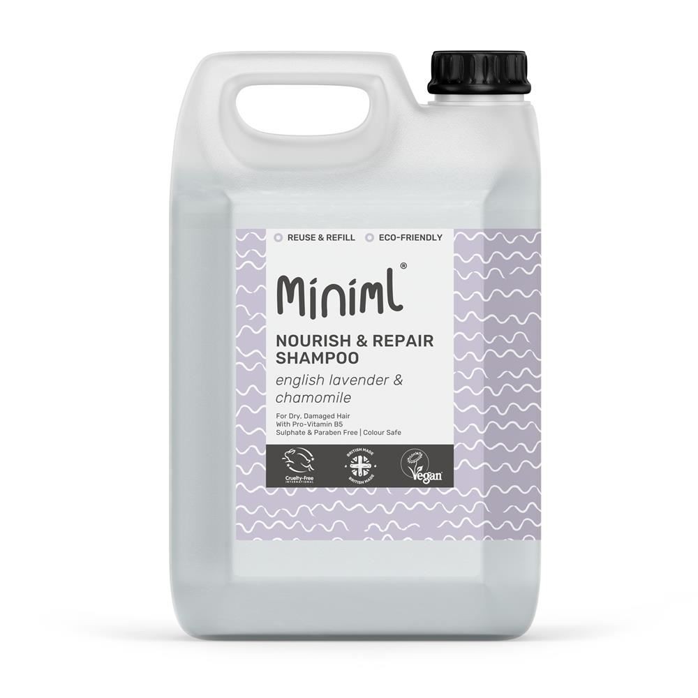 Miniml Lavender Nourishing Shampoo For Dry Hair Calming 5L Refill - Image 2