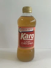 Vintage 1980s Karo Light Corn Syrup 16 oz Glass Bottle Paper Label Sealed New