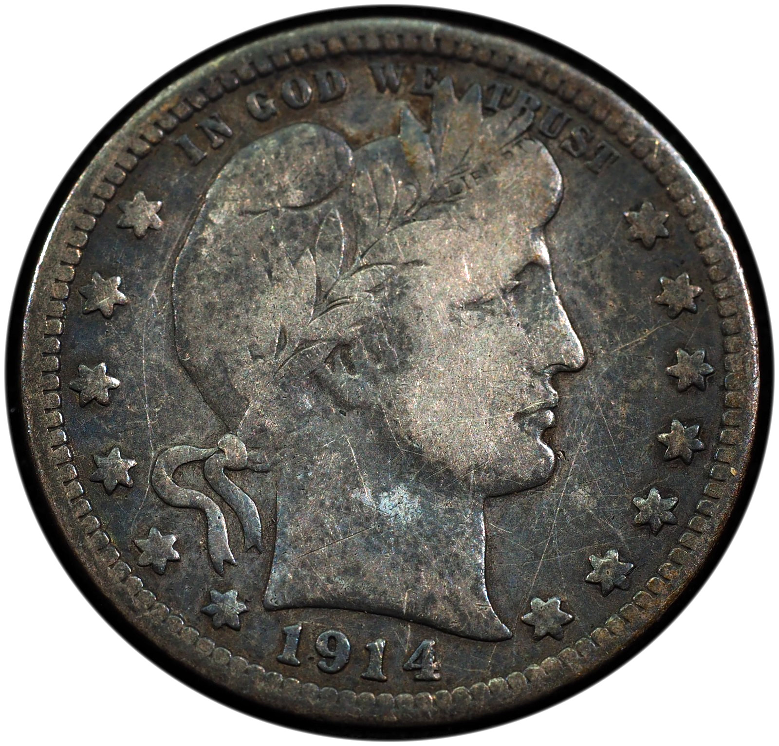 1914 Barber Quarter VF Details